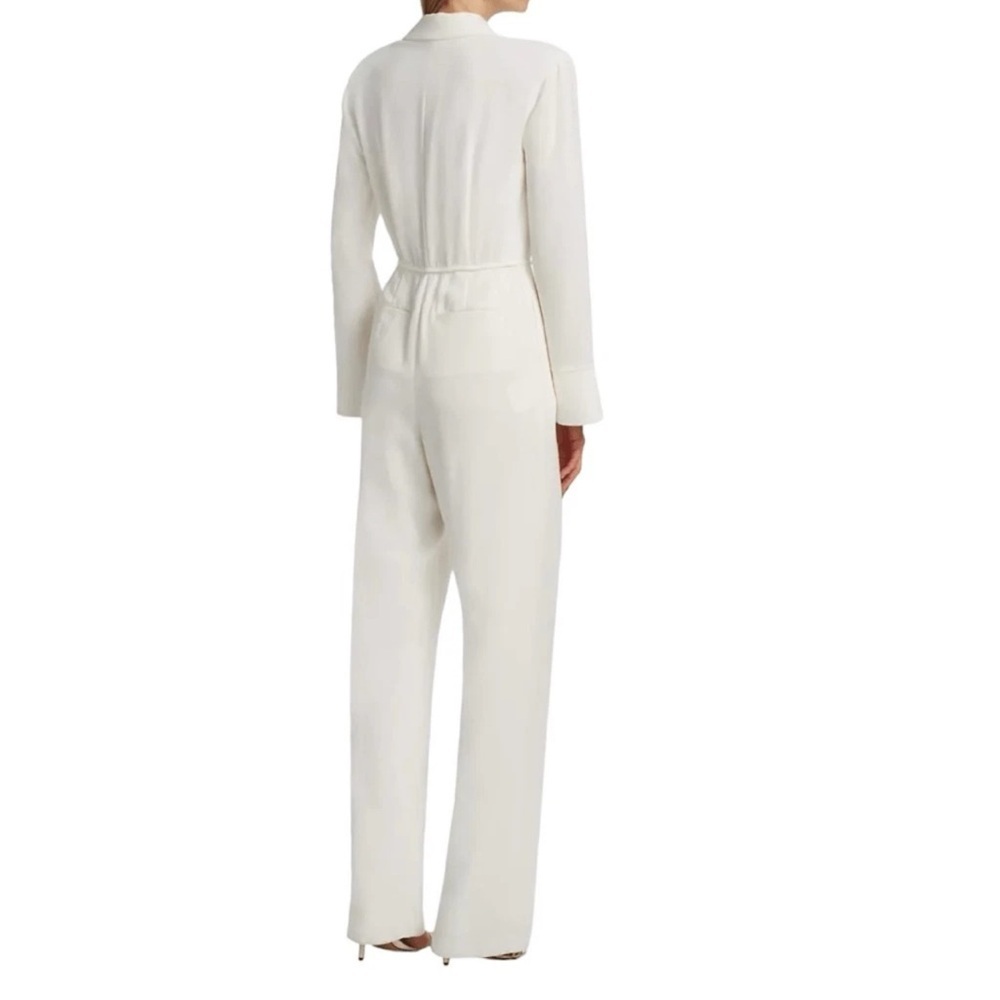 Cinq a Sept Ivory Holiday Macie Wrap Jumpsuit Size 0 B966 - Picture 3 of 7